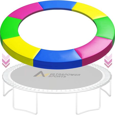 Trampoline Pad Replacement 10 12 13 14 15 FT Trampoline Replacement Safety Pad Trampoline Spring Cover Waterproof UV Resistant Tear Resistant Surround Spring Foam Cover Round Frame No Holes for Pole in Kuwait