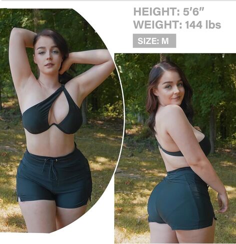 Tournesol Women's Swim Shorts High Waisted Bathing Suits Bottoms Swimsuit Tankini Boy Shorts V Slits Swimwear Board Shorts in Saudi Arabia