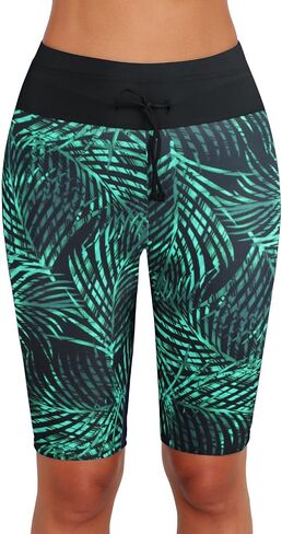 ECUPPER Women's High Waisted Swim Shorts Long Swimming Board Shorts for Women Plus Size Tankini Bottom Swim Leggings in Saudi Arabia