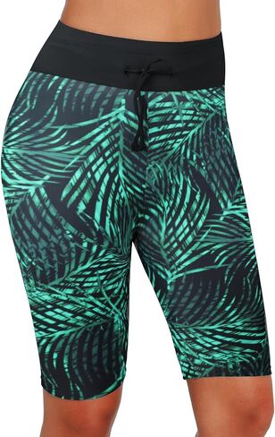 ECUPPER Women's High Waisted Swim Shorts Long Swimming Board Shorts for Women Plus Size Tankini Bottom Swim Leggings in Saudi Arabia