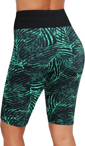 ECUPPER Women's High Waisted Swim Shorts Long Swimming Board Shorts for Women Plus Size Tankini Bottom Swim Leggings in Saudi Arabia
