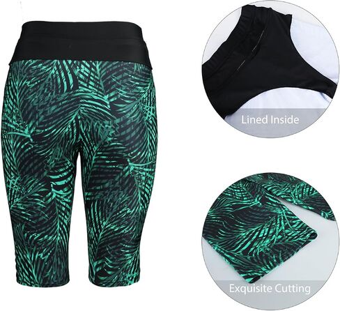 ECUPPER Women's High Waisted Swim Shorts Long Swimming Board Shorts for Women Plus Size Tankini Bottom Swim Leggings in Saudi Arabia