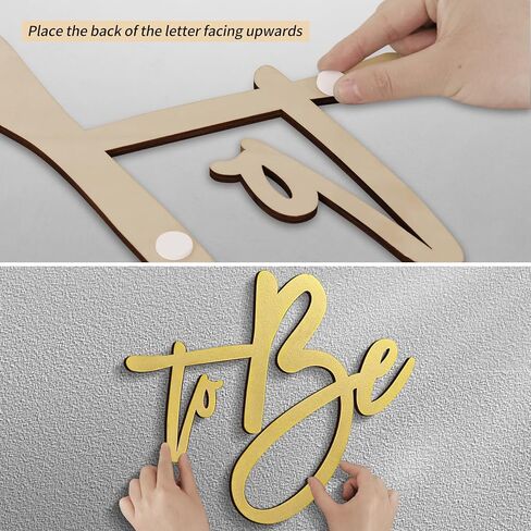 Wooden Bride to Be Sign with Gold Painted for Bachelorette Bridal Party Banner Bridal Shower Bride to Be Decorations（Gold） in Saudi Arabia