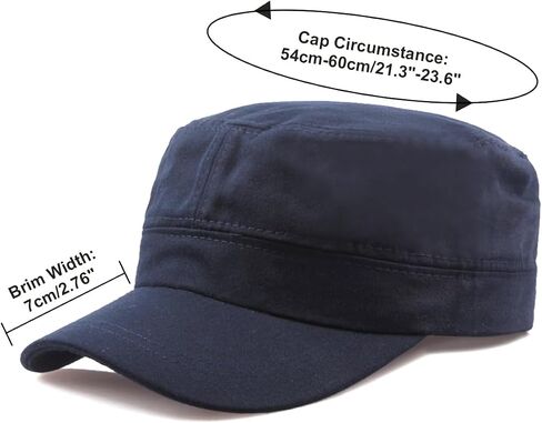 غسول القطن الأساسي للجيش Cap Cap اليومية قبعة العسكرية القبعة عتيقة مسطحة القبع in Kuwait