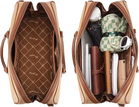 Wrangler Travel Duffel Bag Large Weekender Bag for Women Designer Carry on Overnight Bag for Trips Leather Luggage Bag Brown in Kuwait