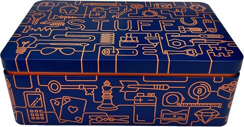 TINIT Stuff Tin - Man Tin Miscellaneous Storage Box Gift Man Boy Teen Grandad (Charcoal & Light Grey) in Saudi Arabia