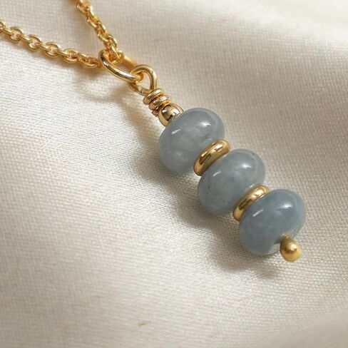 Gempires Carnelian Necklace, Orange Pendant Necklace, Handmade Beaded Necklace, Casual Wear, Gift for Daughter Sister, Hypoallergenic 14k Gold Plated 16+2 inch Adjustable Chain in Saudi Arabia
