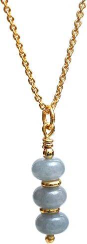 Gempires Carnelian Necklace, Orange Pendant Necklace, Handmade Beaded Necklace, Casual Wear, Gift for Daughter Sister, Hypoallergenic 14k Gold Plated 16+2 inch Adjustable Chain in Saudi Arabia