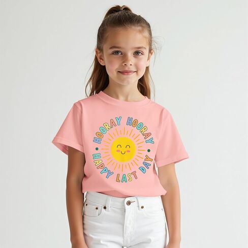 آخر يوم من قميص المدرسة Kids Girls Sunshine End of School T-Shirt الطلاب هدايا التخرج الصيفية قمم Tee Tops in Kuwait