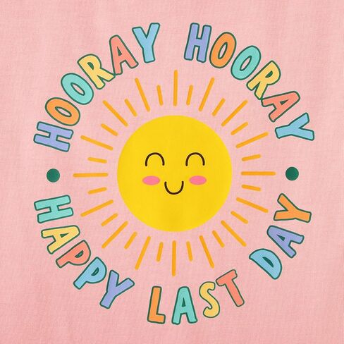 آخر يوم من قميص المدرسة Kids Girls Sunshine End of School T-Shirt الطلاب هدايا التخرج الصيفية قمم Tee Tops in Kuwait