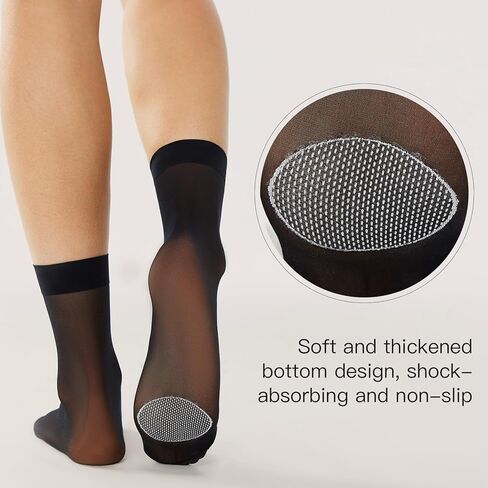 yilanmy 12 أزواج شديدة الجوارب الكاحل عالية الجوار مقاوم 20D جوارب نايلون رقيقة للنساء in Kuwait