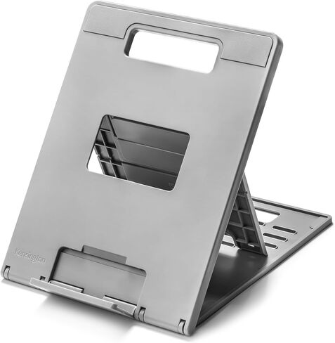 Kensington SmartFit Easy Riser Go Large Laptop Stand for Home Office - Adjustable Laptop Desk Stand, Portable Laptop Holder (K50420EU), Grey in Kuwait