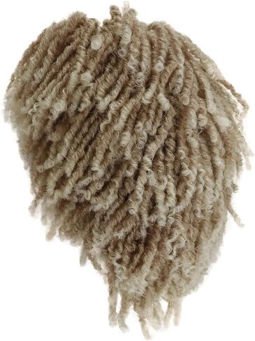 GNIMEGIL Mens Dreadlock Wig Ombre Blonde Curly Male Fake Dreads Hair Loc Short Braided Wig with Bangs Realistic Twist Rasta Wigs Halloween Costume Rocker Cosplay in Saudi Arabia