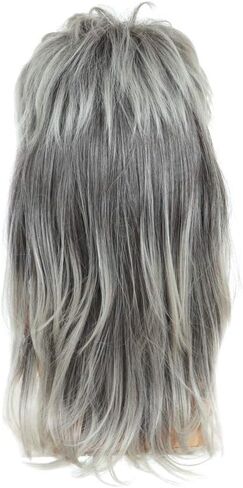 50s 60s Rock Singer Wig for Men Cosplay Funny Black Wigs for Costume Halloween Disco Party (4pcs Set) in Saudi Arabia