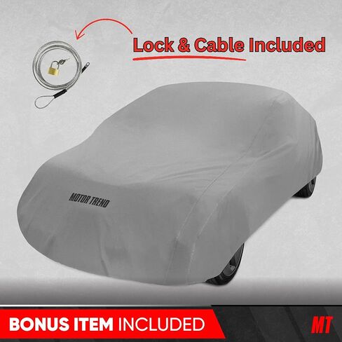 Motor Trend 4-Series Lightweight Car Cover, Fits 1977-2025 BMW 7-Series Sedan xDrive Hybrid Electric, Breathable Anti-Moisture Water-Resistant Scratch-Resistant, All-Weather Outdoor & Indoor Use in Kuwait