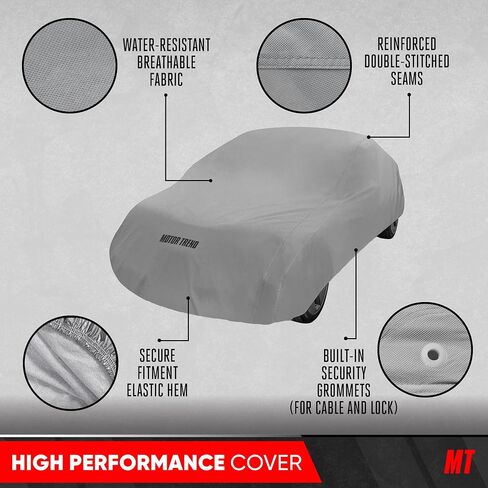 Motor Trend 4-Series Lightweight Car Cover, Fits 1977-2025 BMW 7-Series Sedan xDrive Hybrid Electric, Breathable Anti-Moisture Water-Resistant Scratch-Resistant, All-Weather Outdoor & Indoor Use in Kuwait
