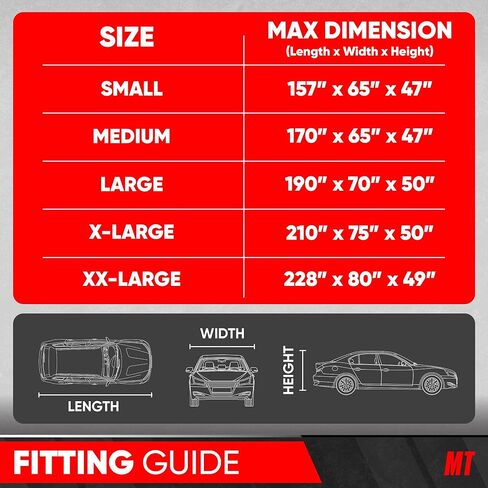 Motor Trend 4-Series Lightweight Car Cover, Fits 1977-2025 BMW 7-Series Sedan xDrive Hybrid Electric, Breathable Anti-Moisture Water-Resistant Scratch-Resistant, All-Weather Outdoor & Indoor Use in Kuwait