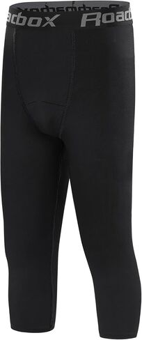 Roadbox Boys Compression Leggings，Youth Athletic Pants Capris Tights，Kids Sports Base Layer Basketball Running in Saudi Arabia