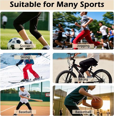 Blcculi 2 Pack 3/4 Youth Sports Leggings,Boys Compression Leggings,Quick Dry Base Layer Athletic Tights for Running,Football in Kuwait