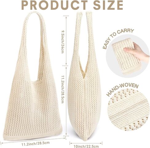 EIMMBD Crochet Bags for Women Beach Totes Bags Aesthetic Summer Tote Shoulder Hippie Bag Knit Bag in Kuwait