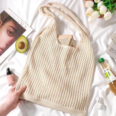 EIMMBD Crochet Bags for Women Beach Totes Bags Aesthetic Summer Tote Shoulder Hippie Bag Knit Bag in Kuwait