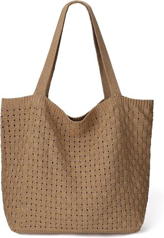 EIMMBD Crochet Bags for Women Beach Totes Bags Aesthetic Summer Tote Shoulder Hippie Bag Knit Bag in Kuwait
