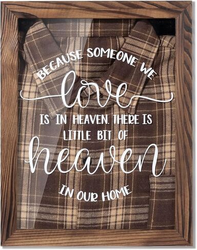 Sympathy Gifts for Loss of Loved One - Memorial Clothing Display Frame, Memory Shadow Box for Keepsakes Decorations, Grief Condolences Bereavement Gift Idea for Women Mom Dad Husband, Brown in Saudi Arabia