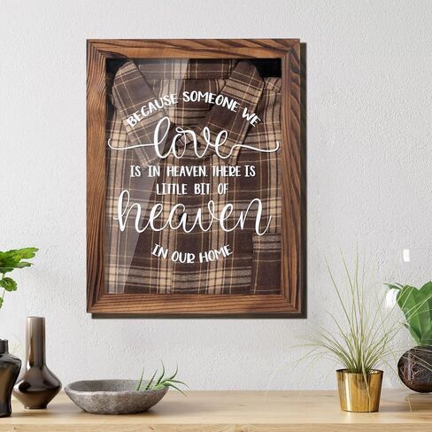 Sympathy Gifts for Loss of Loved One - Memorial Clothing Display Frame, Memory Shadow Box for Keepsakes Decorations, Grief Condolences Bereavement Gift Idea for Women Mom Dad Husband, Brown in Saudi Arabia