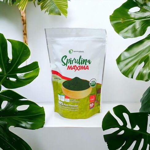 Spirulina Powder, USDA Organic Produced in The Atacama Desert - Rich in Nutrients, Enhances Your Body Defenses, Aids with Digestive Wellness & Stay Energized - 10 oz in Kuwait