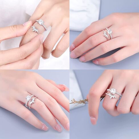 MOOSEA Moissanite Curved Wedding Band for Women, D Color VVS1 Clarity Lab Created Ring Chevron Wedding Band Moissanite Rings for Women Anniversary Jewelry Gifts in Saudi Arabia