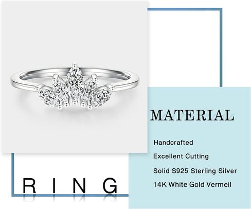 MOOSEA Moissanite Curved Wedding Band for Women, D Color VVS1 Clarity Lab Created Ring Chevron Wedding Band Moissanite Rings for Women Anniversary Jewelry Gifts in Saudi Arabia
