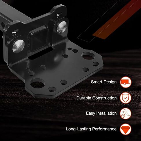 101110 Tow System Mount 2" UTV Replacement Compatible with TigerTail Tow System,Regular,Black Powder Coated in Saudi Arabia