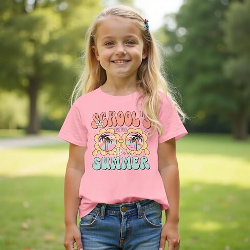 CM C & M Wodro School’s Out for Summer Shirt Girl يوم آخر من T-Shirt School Kids Faction Summer Acture Short Tees Top Top in Kuwait