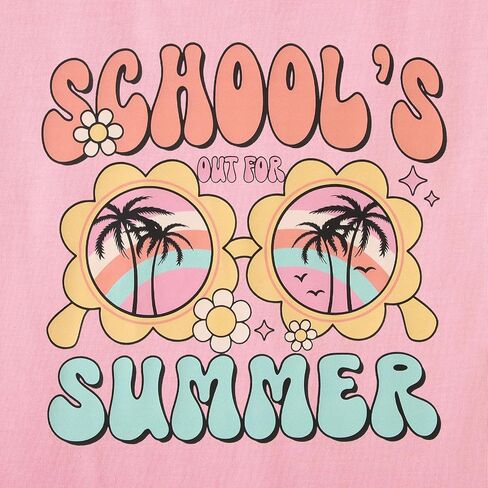 CM C & M Wodro School’s Out for Summer Shirt Girl يوم آخر من T-Shirt School Kids Faction Summer Acture Short Tees Top Top in Kuwait