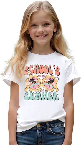CM C & M Wodro School’s Out for Summer Shirt Girl يوم آخر من T-Shirt School Kids Faction Summer Acture Short Tees Top Top in Kuwait