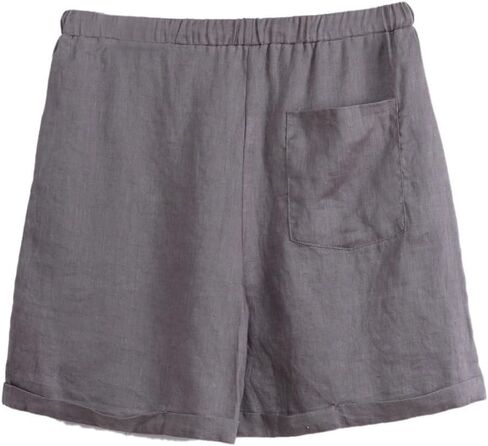 Amazhiyu Men's 100% Linen Summer Casual Elastic Drawstring Shorts with Pockets in Saudi Arabia