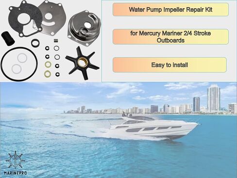 Upper Water Pump Repair Kit 99157T2 for Mercury Mariner 2 Stroke 15-25 HP 4 Stroke 9.9-15 HP 46-99157T2 in Kuwait