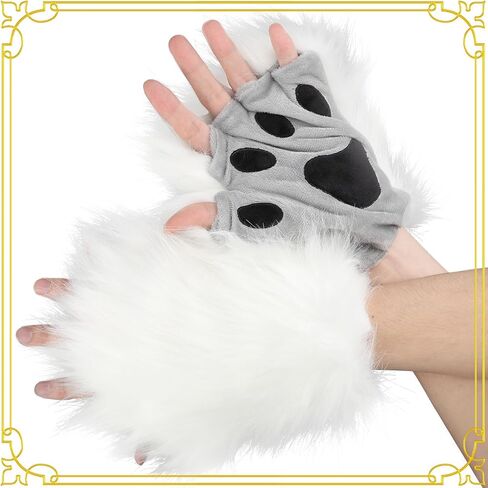 Furry Therian Mask and Fox Tail Gloves Set for Girls, Cat Mask Therian, Tharian Costumes, Wolf Therian Gear in Saudi Arabia