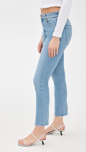MOTHER Women's Mid Rise Dazzler Ankle Fray Jeans in Kuwait