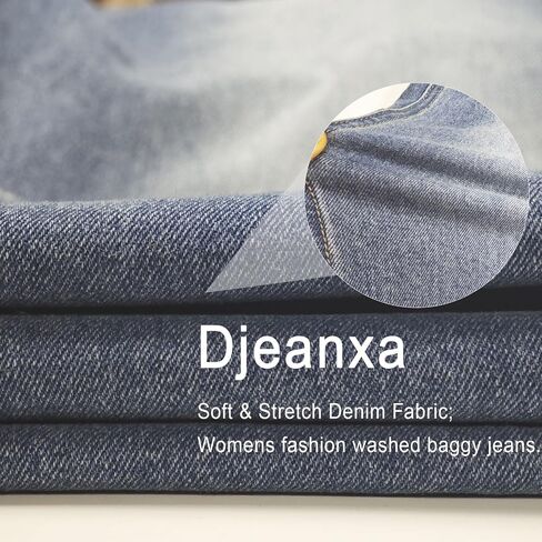 Women's Low Rise Baggy Jeans Washed Straight Wide Leg Denim Pants Casual Loose Boyfriend Jean Streewear Trousers in Kuwait