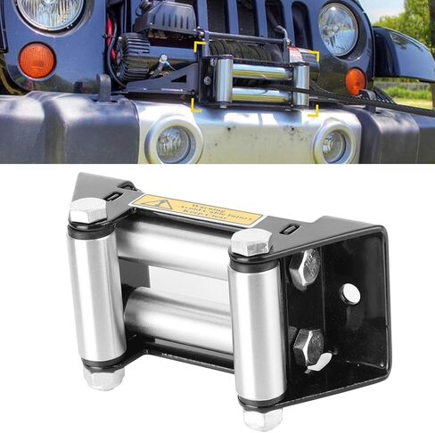 Alvinlite 5 Inch Winch Roller Fairlead, Side by Side Winch Cable Roller Fairlead Heavy Duty 125mm/5in Hole Diatance Universal Winch Accessories in Saudi Arabia