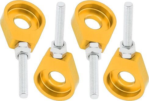 Windance Motorcycle Chain Tensioner Adjuster Tool, Rear Wheel Axle Block Chain Stretching Adjuster Fit for Honda XR CRF 50 70 50cc-125cc ATV Pit Dirt Bike Motorcycle Bike Scooter (Gold, 12mm) in Saudi Arabia