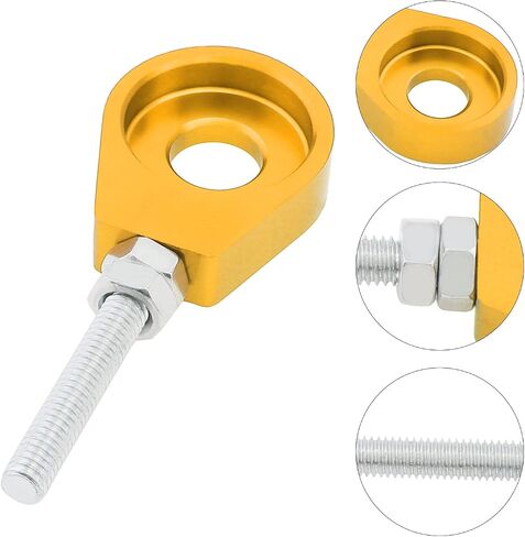Windance Motorcycle Chain Tensioner Adjuster Tool, Rear Wheel Axle Block Chain Stretching Adjuster Fit for Honda XR CRF 50 70 50cc-125cc ATV Pit Dirt Bike Motorcycle Bike Scooter (Gold, 12mm) in Saudi Arabia