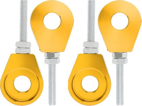 Windance Motorcycle Chain Tensioner Adjuster Tool, Rear Wheel Axle Block Chain Stretching Adjuster Fit for Honda XR CRF 50 70 50cc-125cc ATV Pit Dirt Bike Motorcycle Bike Scooter (Gold, 12mm) in Saudi Arabia