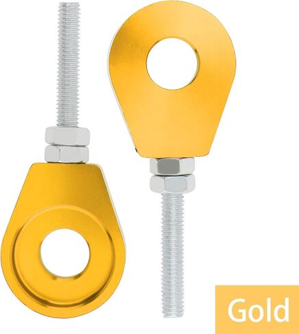 Windance Motorcycle Chain Tensioner Adjuster Tool, Rear Wheel Axle Block Chain Stretching Adjuster Fit for Honda XR CRF 50 70 50cc-125cc ATV Pit Dirt Bike Motorcycle Bike Scooter (Gold, 12mm) in Saudi Arabia