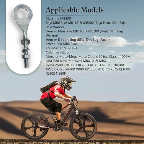 2PCS 15mm Chain Tensioner Adjuster, Compatible with 196cc 6.5HP Coleman CT200U CT200u-ex Massimo MB200 Motovox Baja Warrior MB165 MBX10 50cc-125cc CRF50 CRF70 XR70 XR80 Dirt Pit Bike in Saudi Arabia