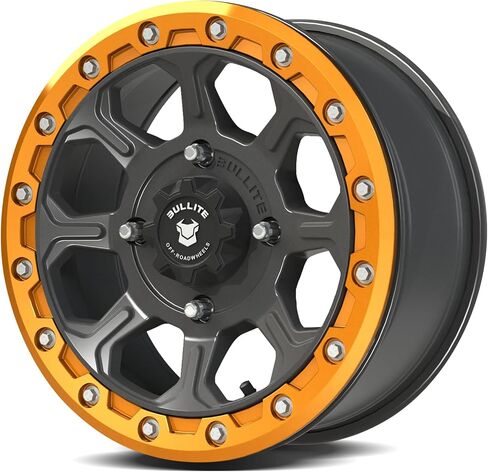 Bullite Wheels BT-03 Ruler UTV ATV Wheel Gunmetal Gray Rims and Gunmetal Gray Beadlock 14x7, 4x137/ 5+2 Offset, Can-Am Maverick X3 Commander Renegade Outlander Defender in Kuwait