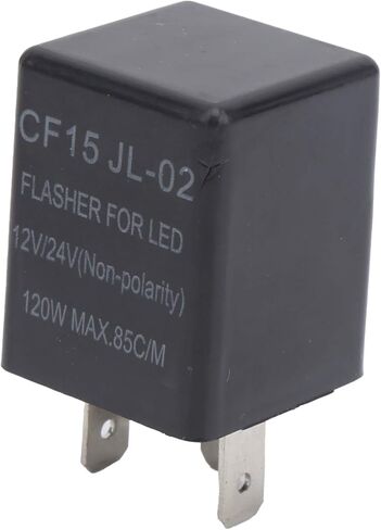 LED Flasher Relay CF15 JL02 3 Pin Electronic Turn Flashers Non Polarity 12V 24V Universal ABS Normally Open Flash Relay Electronic Automotive Replacement Flashers in Kuwait
