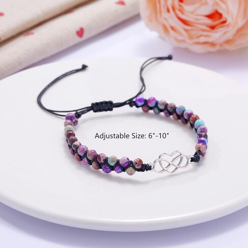 Kvekstio Granddaughter Gifts from Grandma, Infinity Forever Love Heart Bracelet, Birthday Christmas Stocking Stuffers for Teens in Saudi Arabia