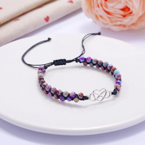 Kvekstio Granddaughter Gifts from Grandma, Infinity Forever Love Heart Bracelet, Birthday Christmas Stocking Stuffers for Teens in Saudi Arabia